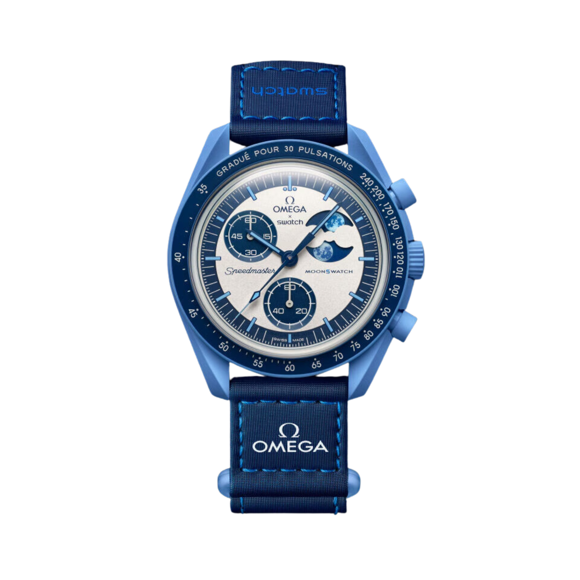 Mission to TO THE SUPER BLUE MOONPHASE - VELCRO© Bracelet.