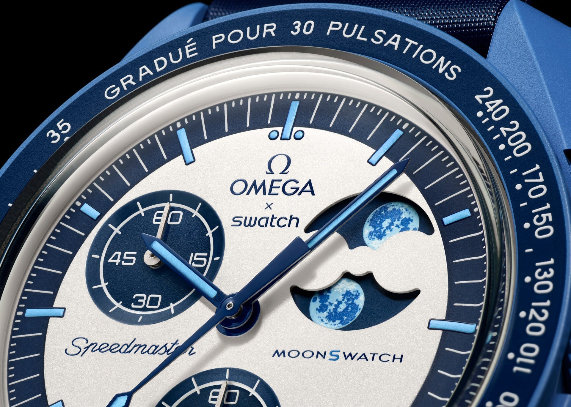 Mission to TO THE SUPER BLUE MOONPHASE - VELCRO© Bracelet.